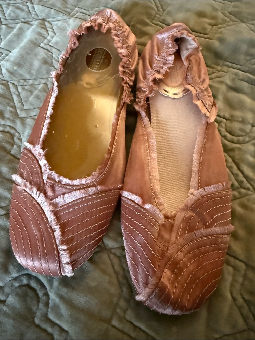 Seychelles Ruched Brown Slip-On Ballet Flats